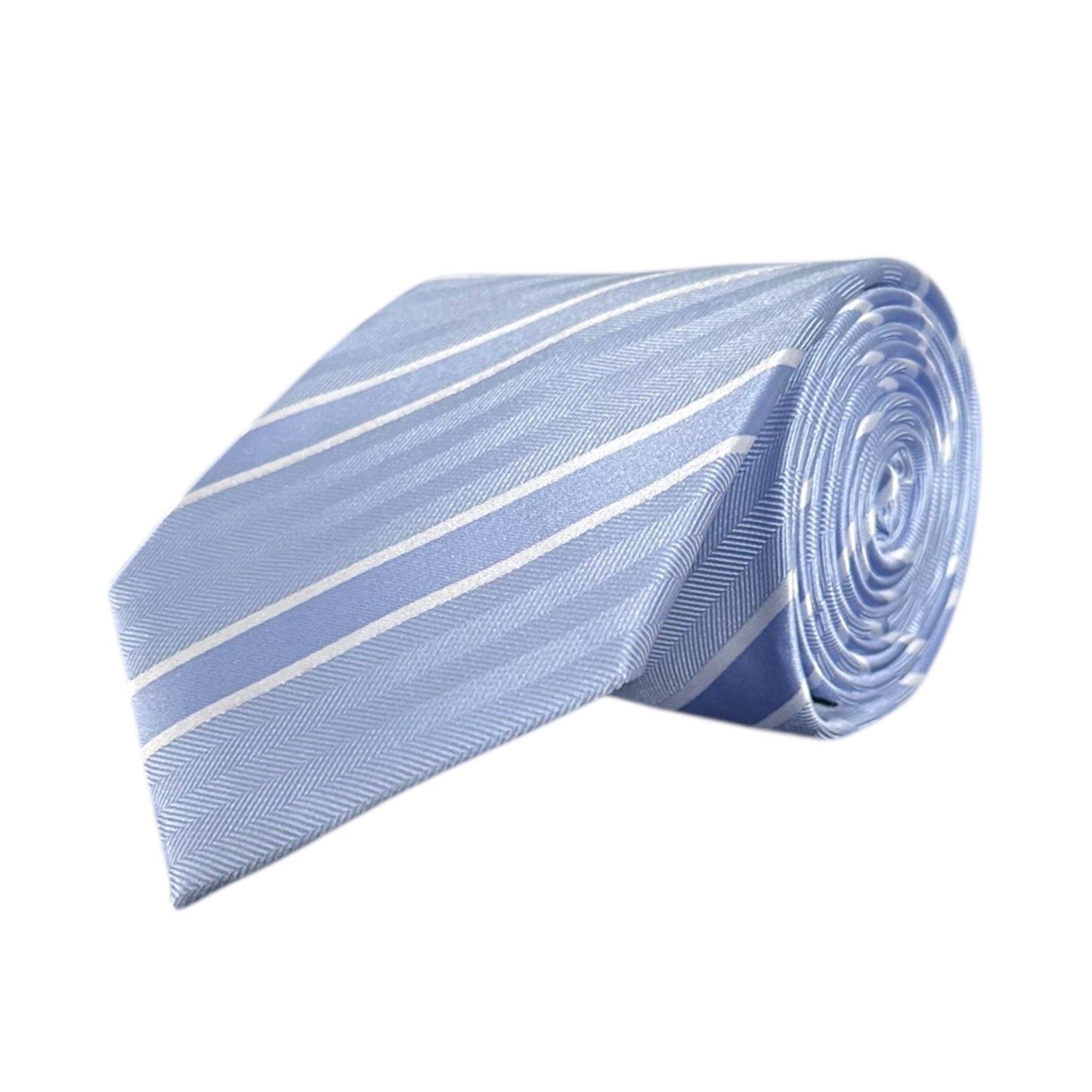 Light Blue & White Stripe Tie - Charleston Edit