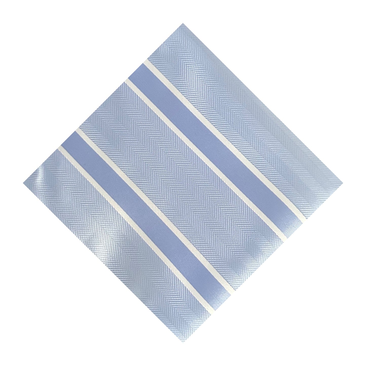 Light Blue & White Stripe Pocket Square - Charleston Edit