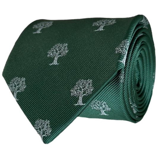 Tree Tie Green & Silver