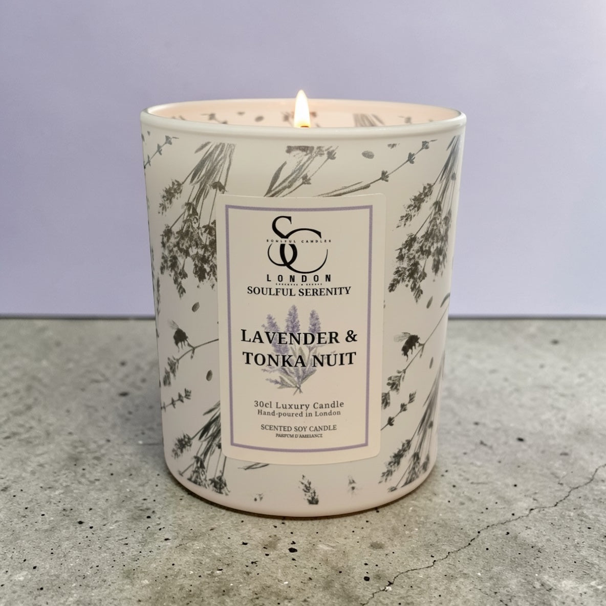 Lavender & Tonka – Luxury Soy Candle (30cl)