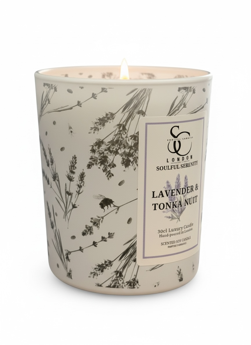 Lavender & Tonka – Luxury Soy Candle (30cl)