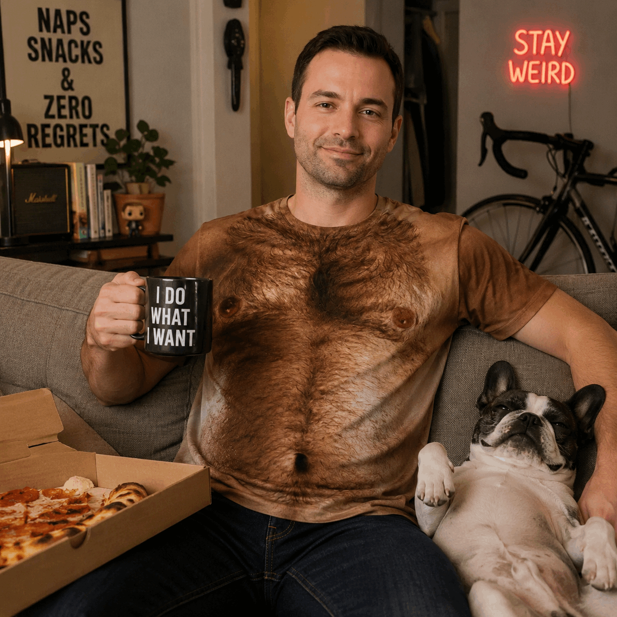 My Ugly T-Shirt - Mens Hairy Belly Printed T-shirt