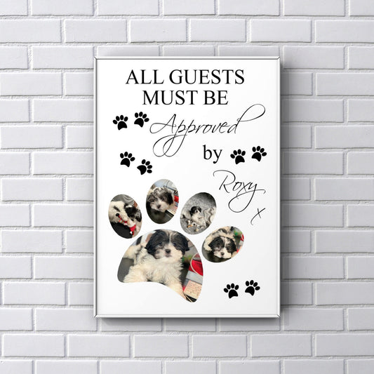 Personalised pet print UNFRAMED dog cat