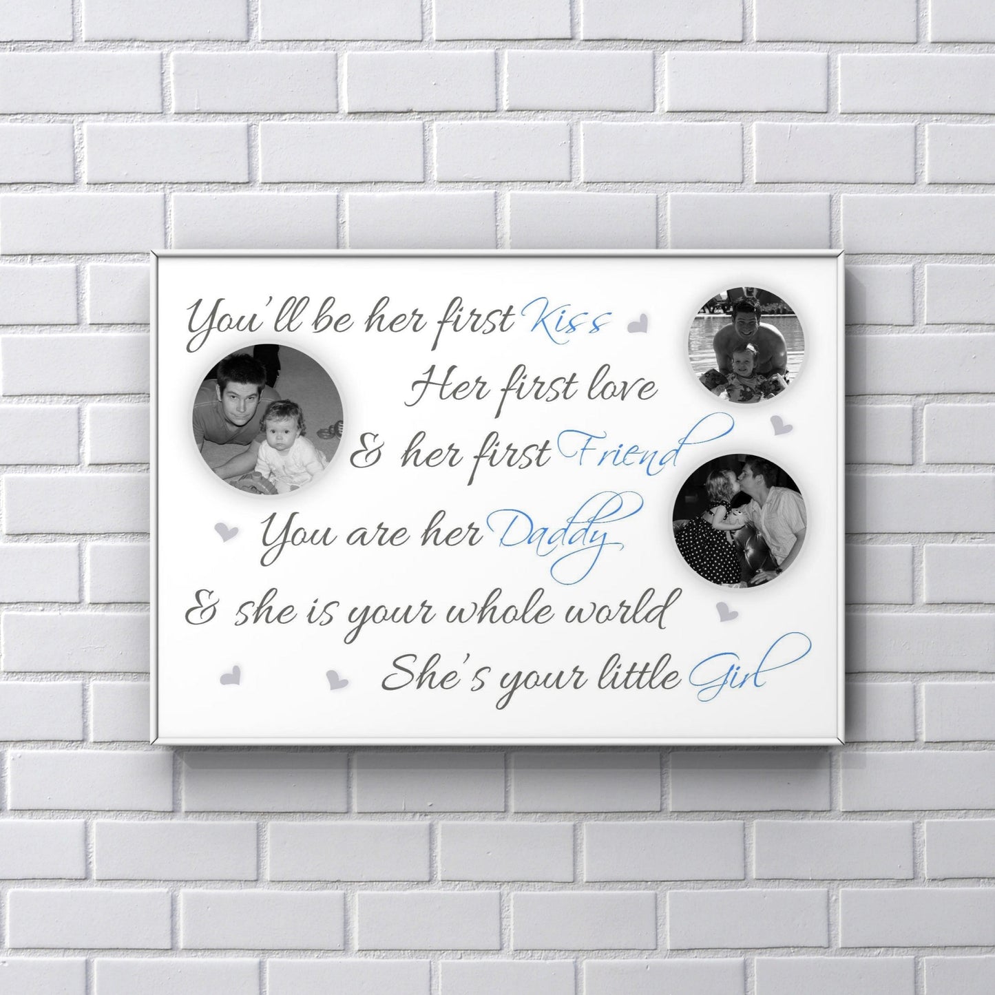 First Father's Day personalised gifts - Print from Daughter