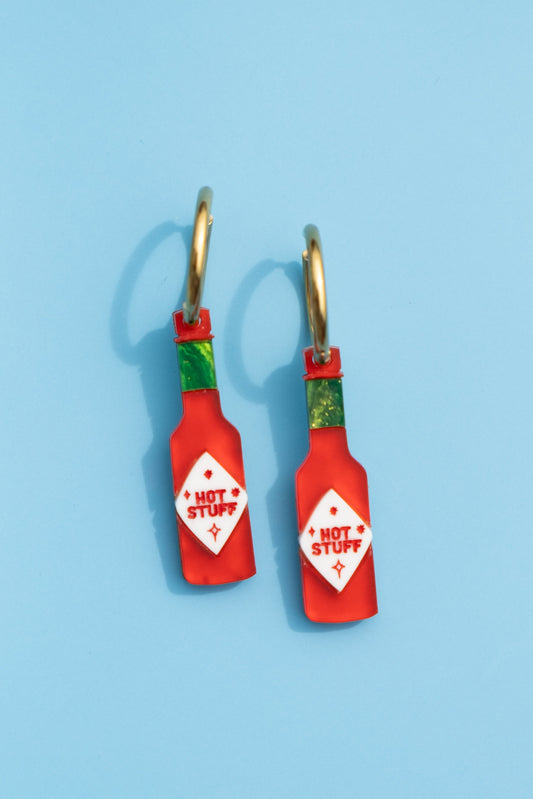 Hot Sauce Hoop Earrings