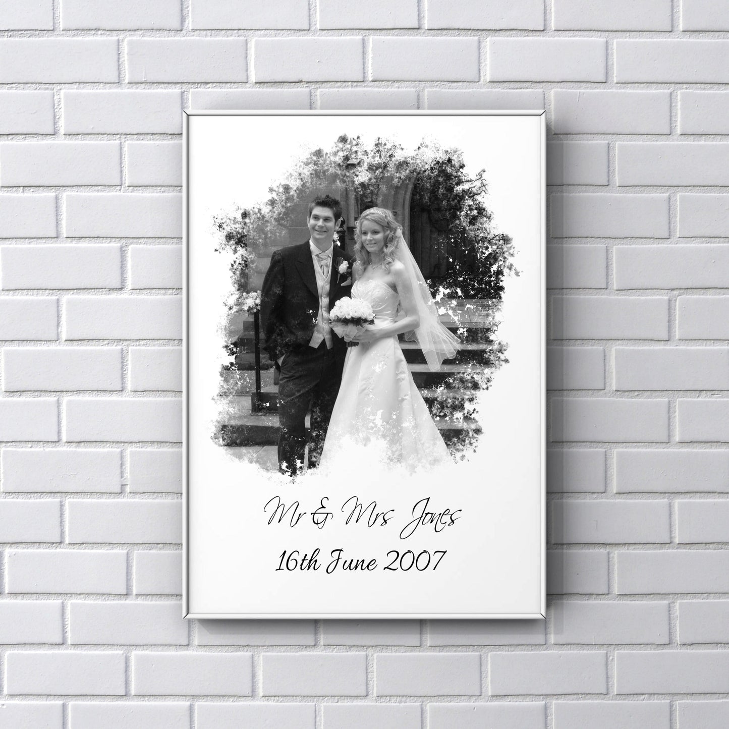Personalised Wedding gift print UNFRAMED