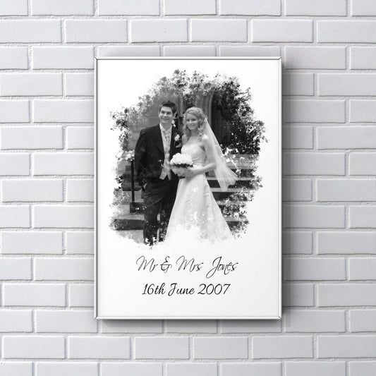 Personalised Wedding gift print UNFRAMED