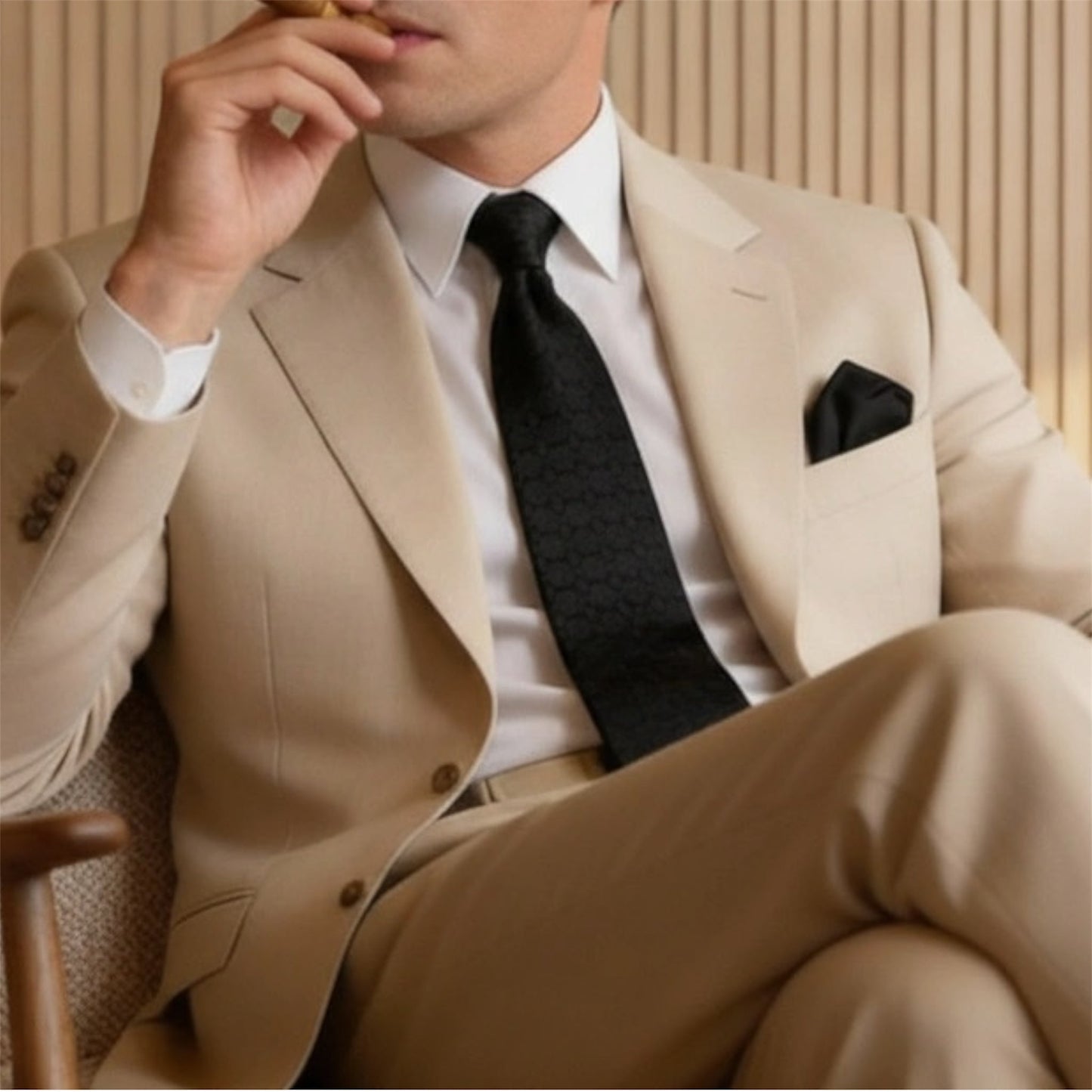 Black Noir Textured Tie