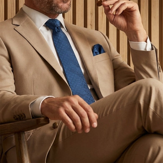 Royal Blue Textured Pocket Square