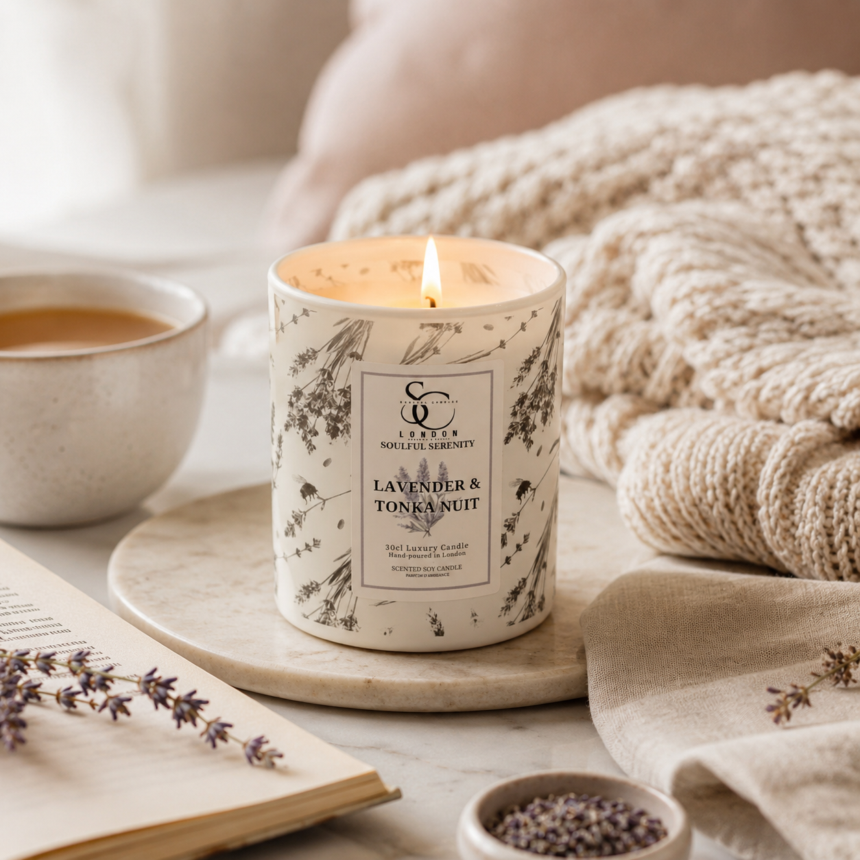 Lavender & Tonka – Luxury Soy Candle (30cl)