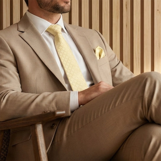 Champagne Textured Pocket Square