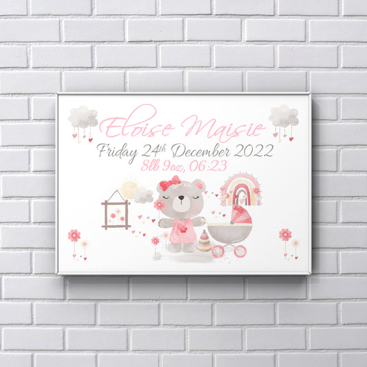 Personalised newborn gift Name print