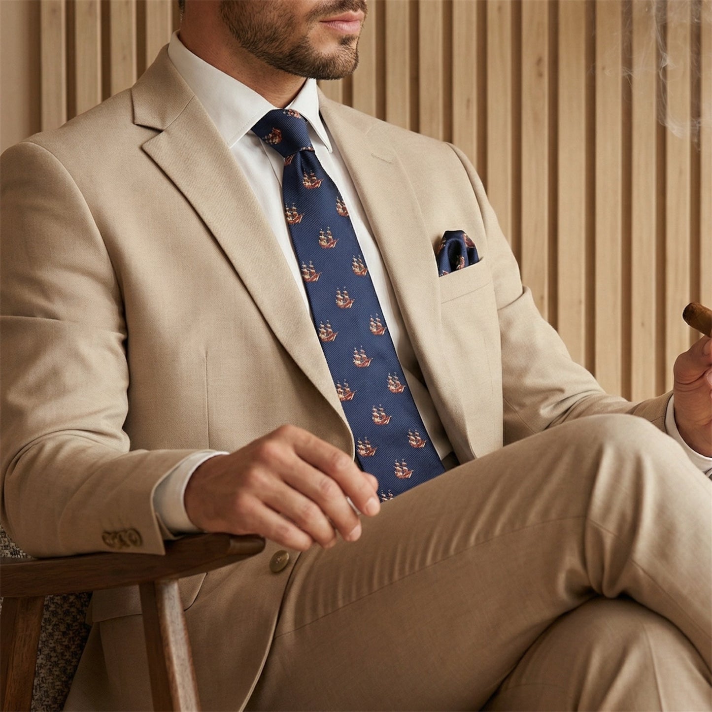 Nautical Sailing Ship Pocket Square