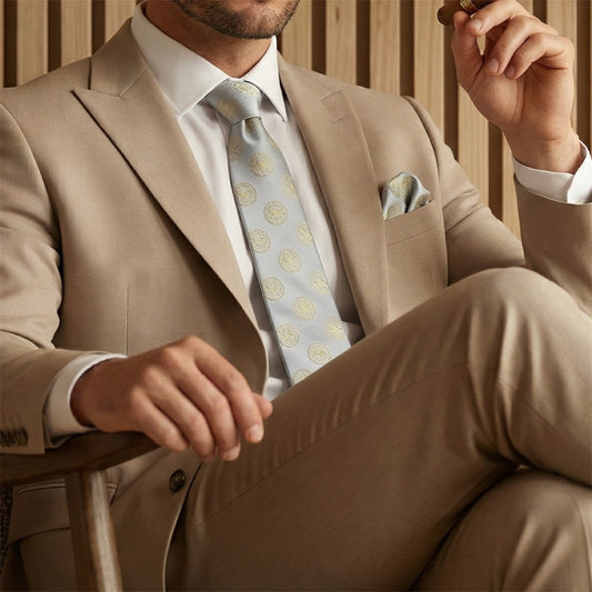 Medusa Tie Grey & Gold