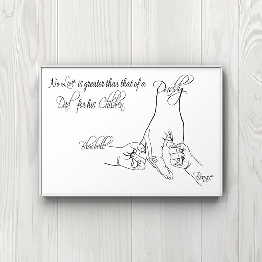 Personalised printed gift for Daddy