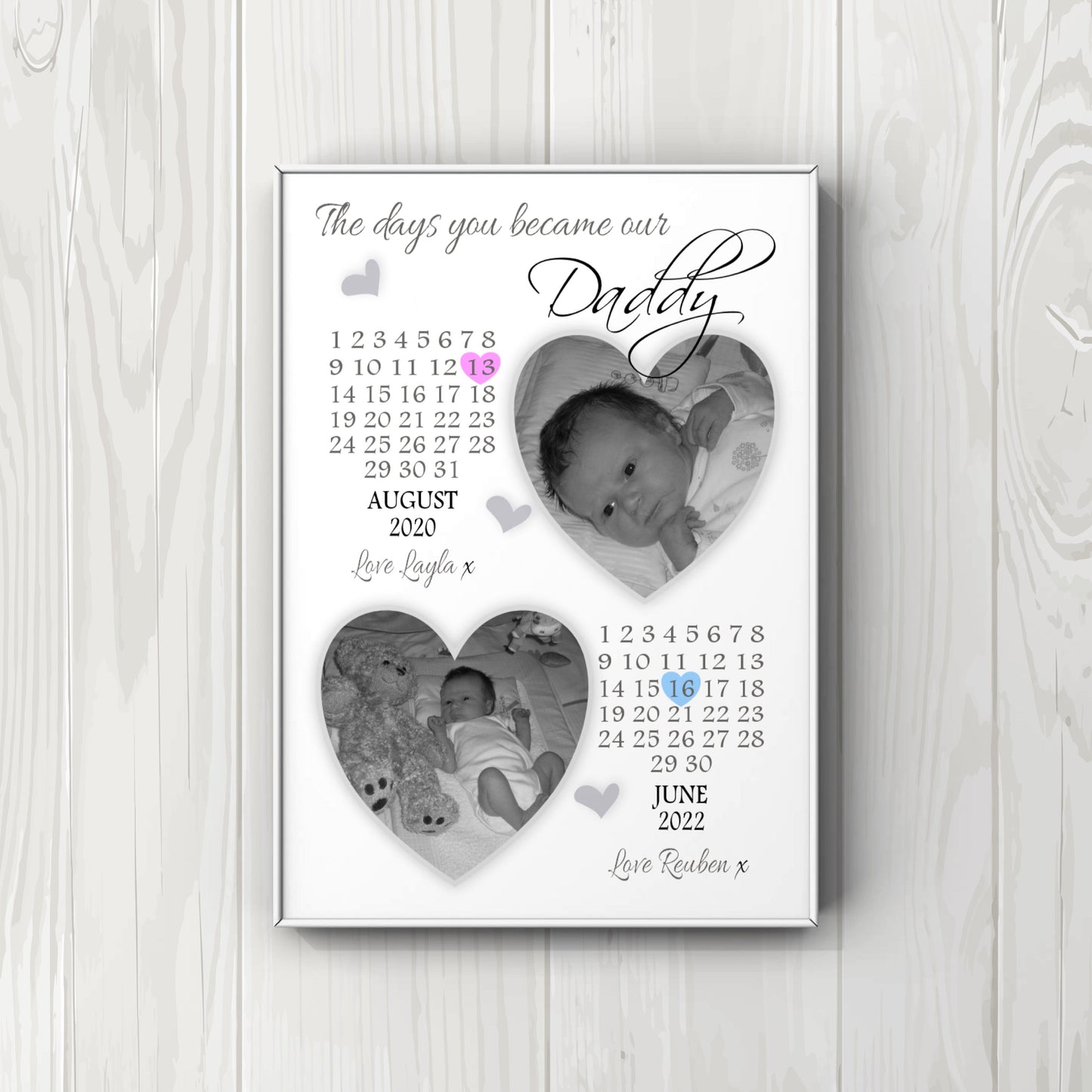 Personalised Gifts for Daddy - The days you became our Daddy Print