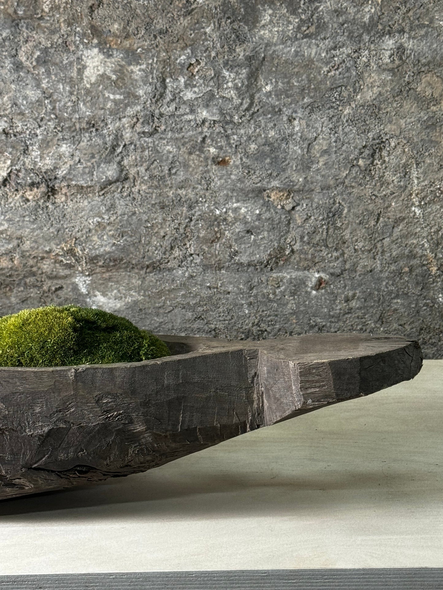 Mokoro Canoe with Preserved Moss Table Display FR56