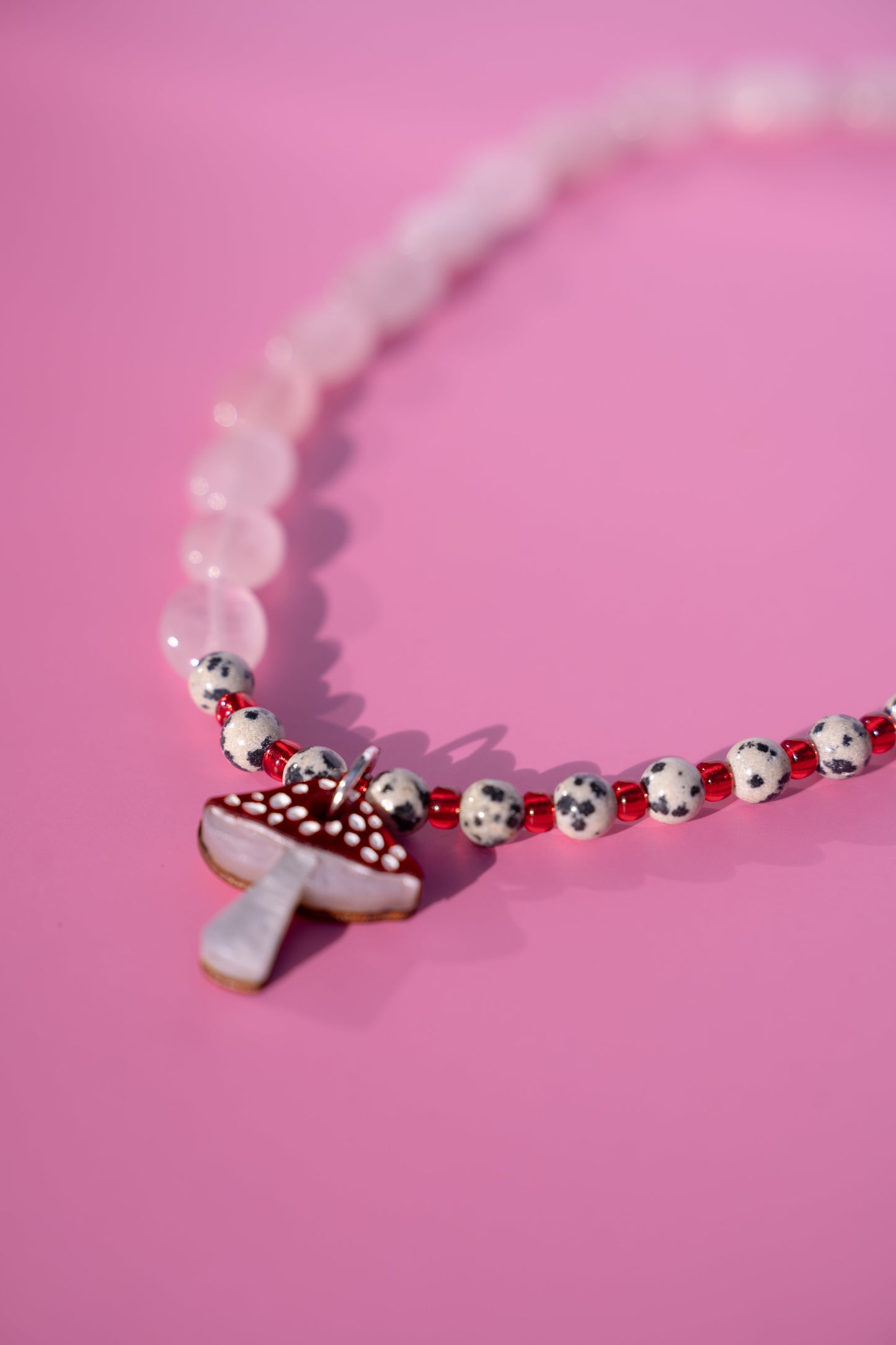 Mushroom Forest Beaded Necklace