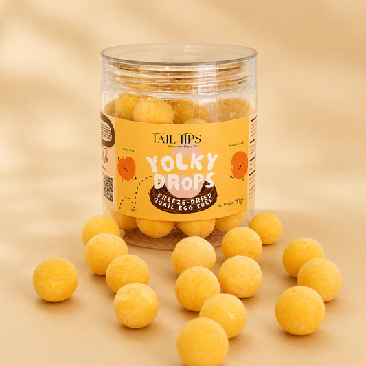 Yolky Bites - 100% Freeze-Dried Egg Yolk Treats | Pure Protein | Tail Tips UK | 40g pack