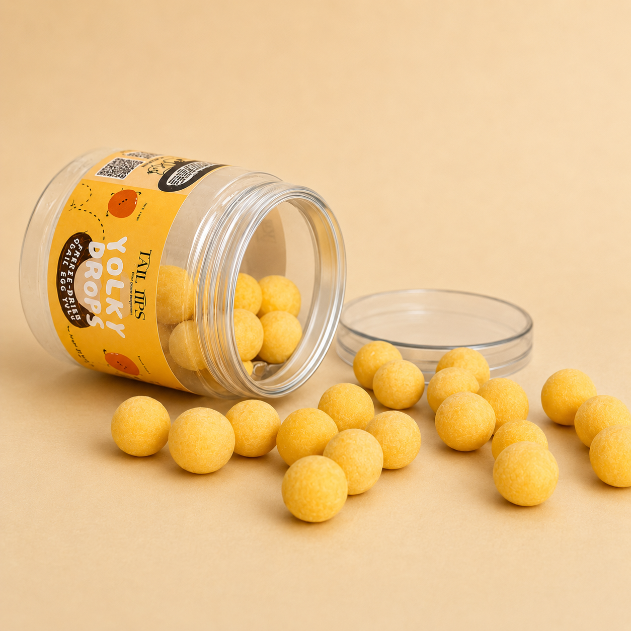Yolky Bites - 100% Freeze-Dried Egg Yolk Treats | Pure Protein | Tail Tips UK | 40g pack
