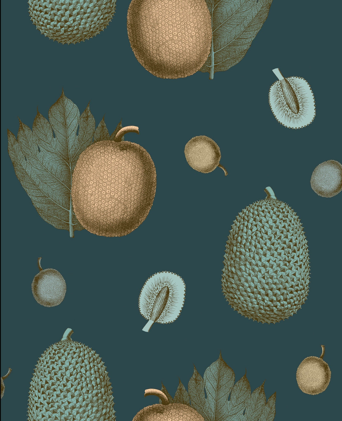 Tropical Fruit Wallpaper- Coral