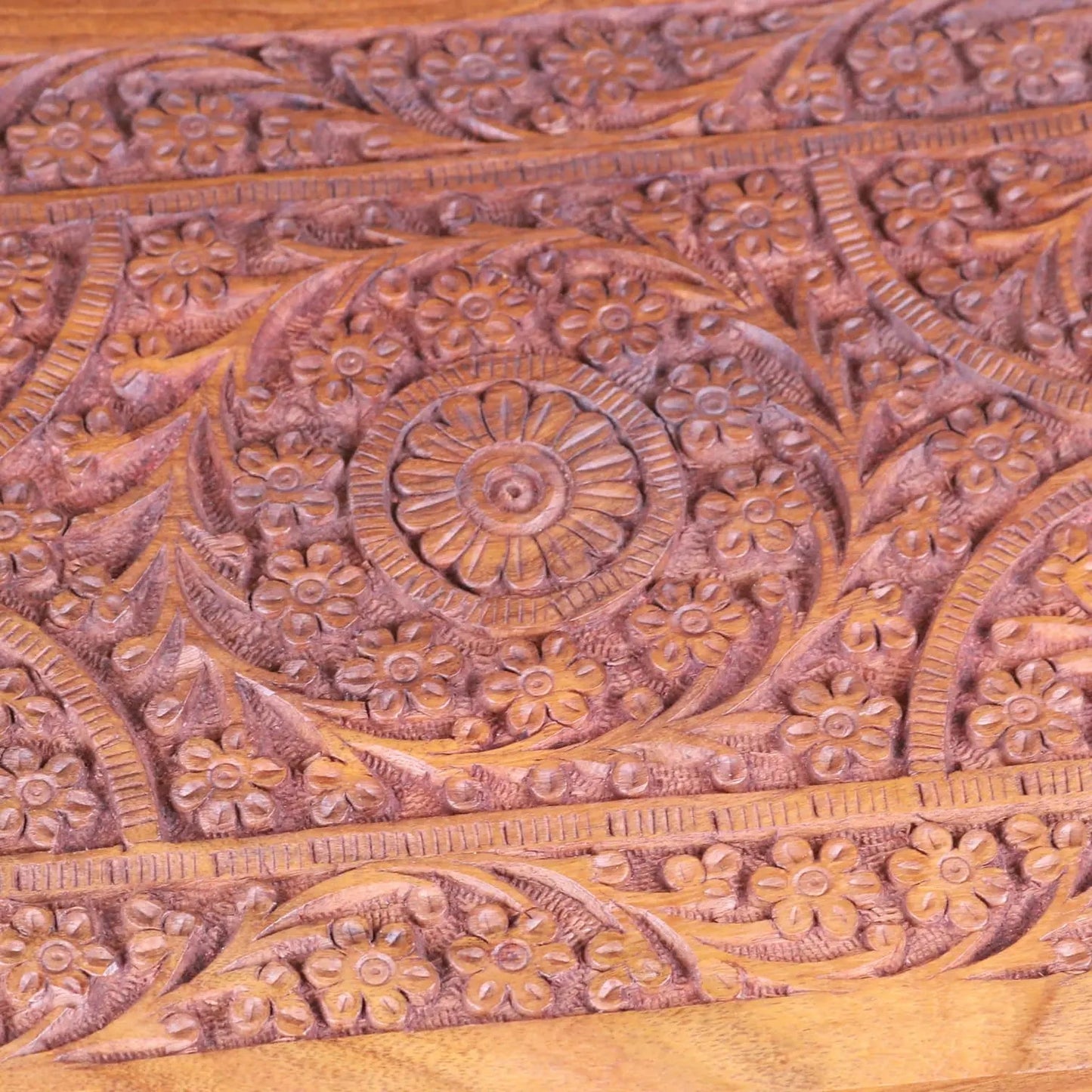 Nalanda Sheesham Large Wooden Jewellery Box Intricately Carved