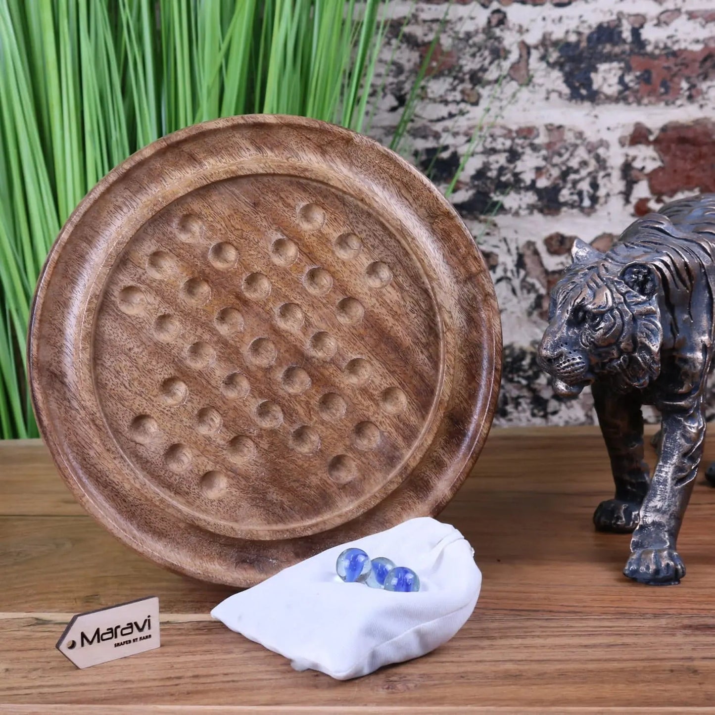 Moksha Deluxe Wooden Solitaire Board Game Set