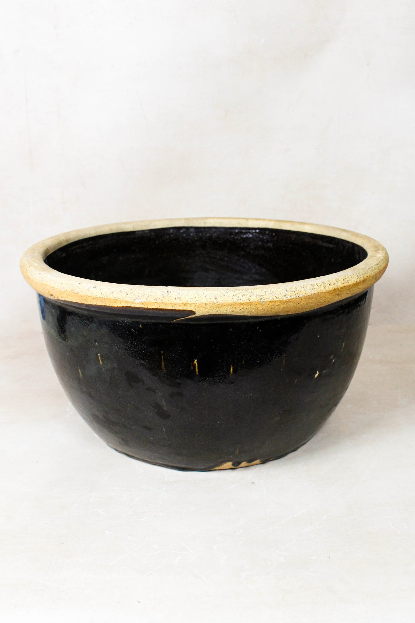 Wabi Sabi Antique Dark Glazed Terracotta Bowl Small- 86.1