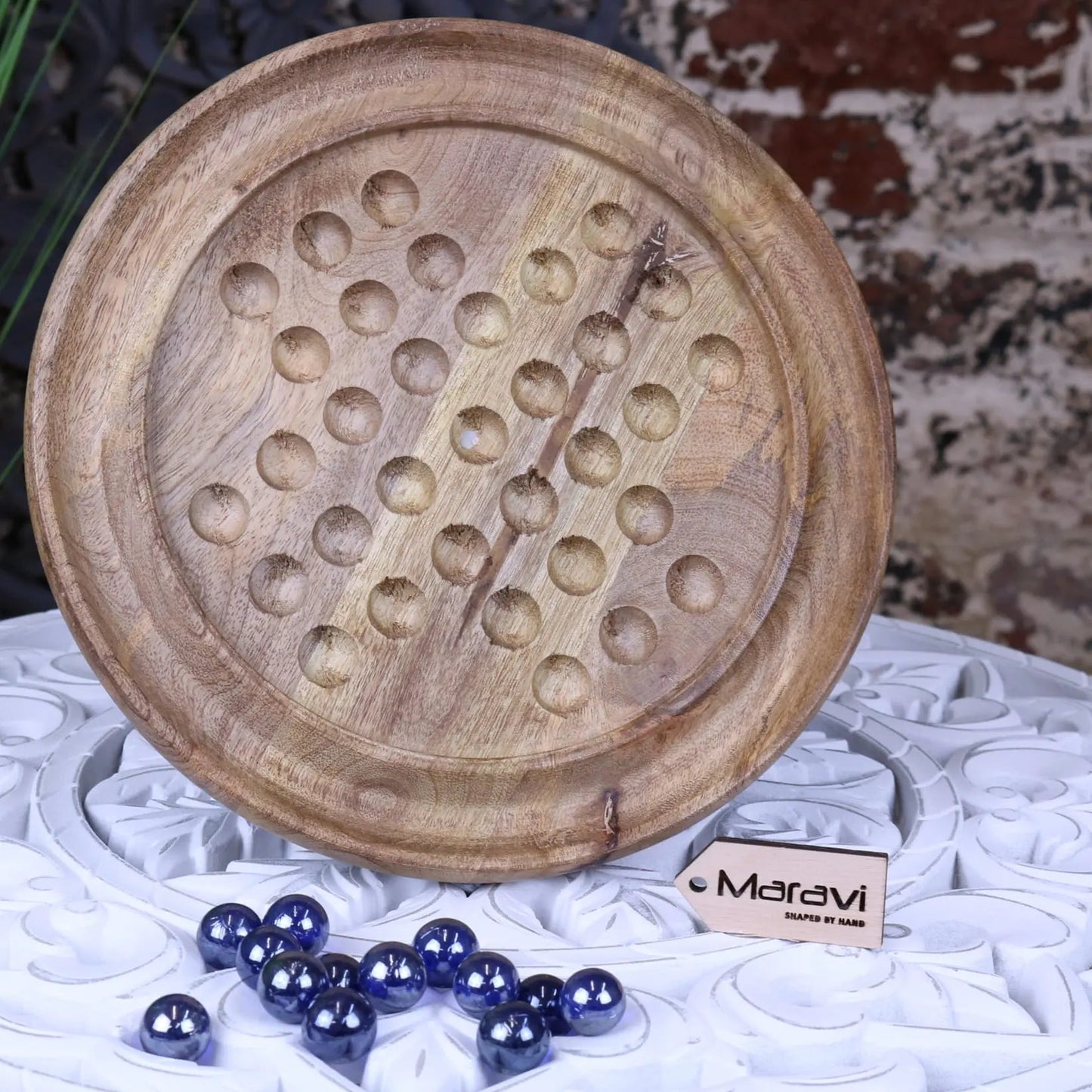Ananda Wooden Solitaire Game Set