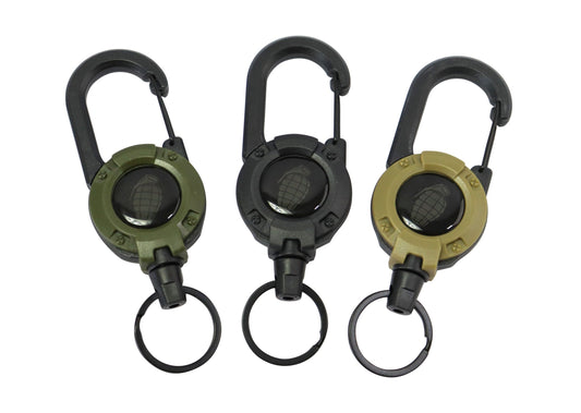 Kombat UK Heavy Duty Retractable Carabiner - Various Colours