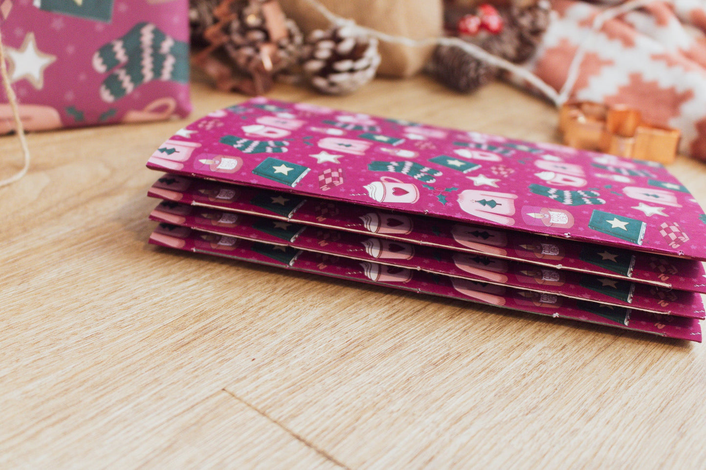 A5 Handmade Notebook with Cosy Winter Design