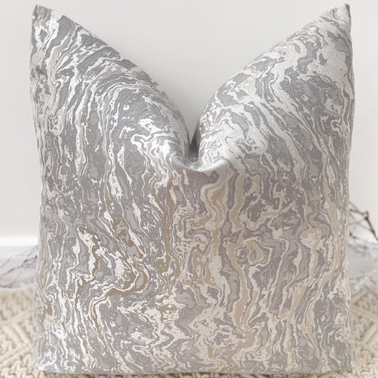The Couture Cushion - The Silver Marble - Style No. 81