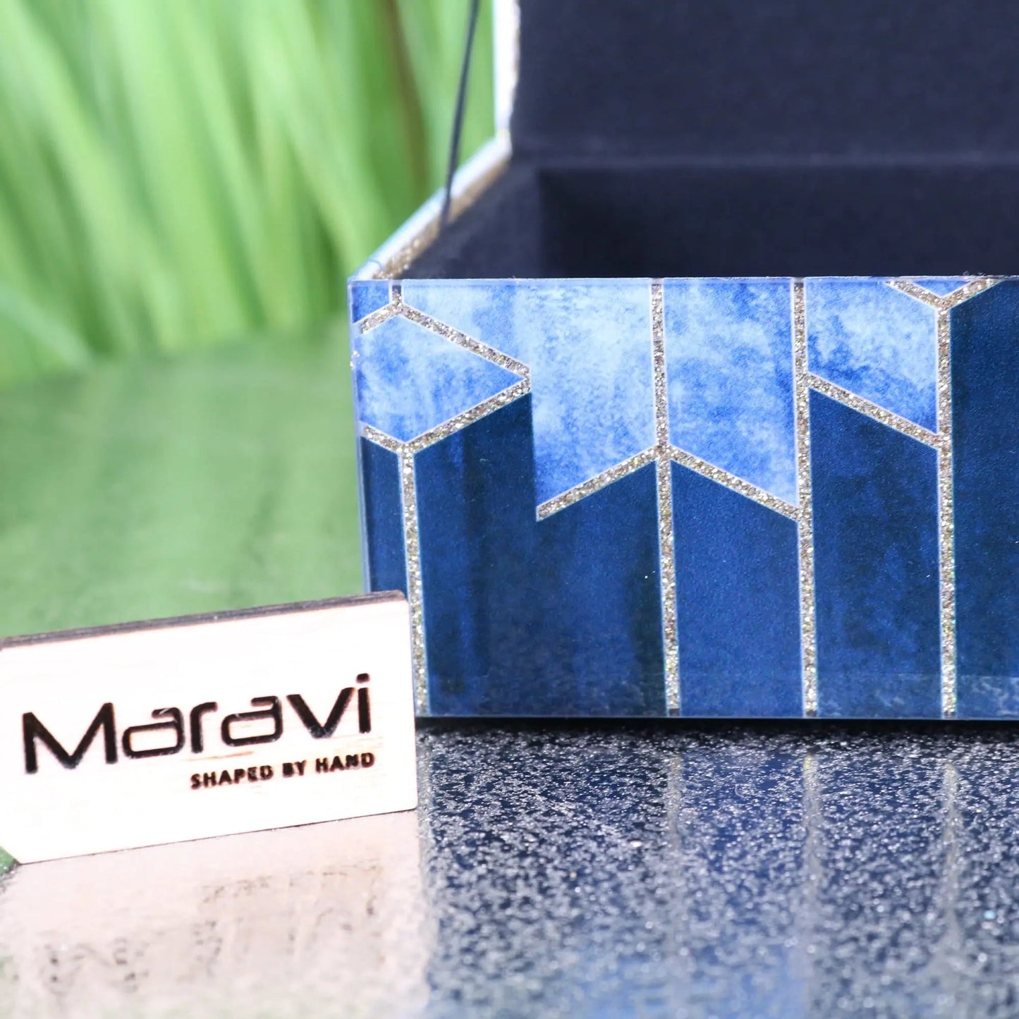 Konark Geometric glass Jewellery Box
