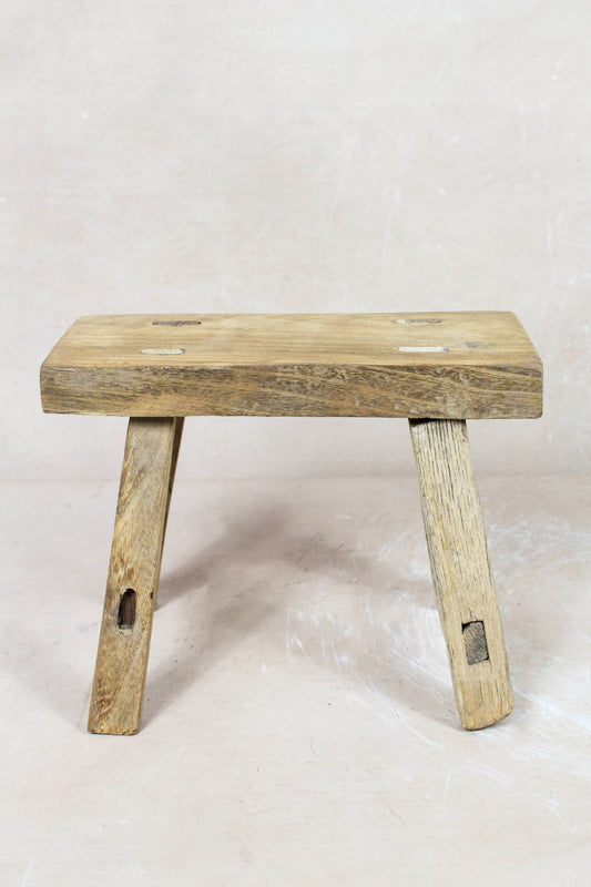 Vintage Rustic Stool Small - Elm wood - 69