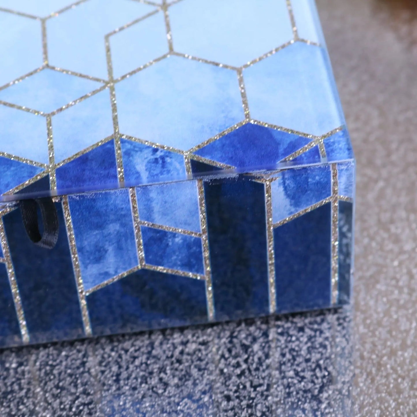 Konark Geometric glass Jewellery Box