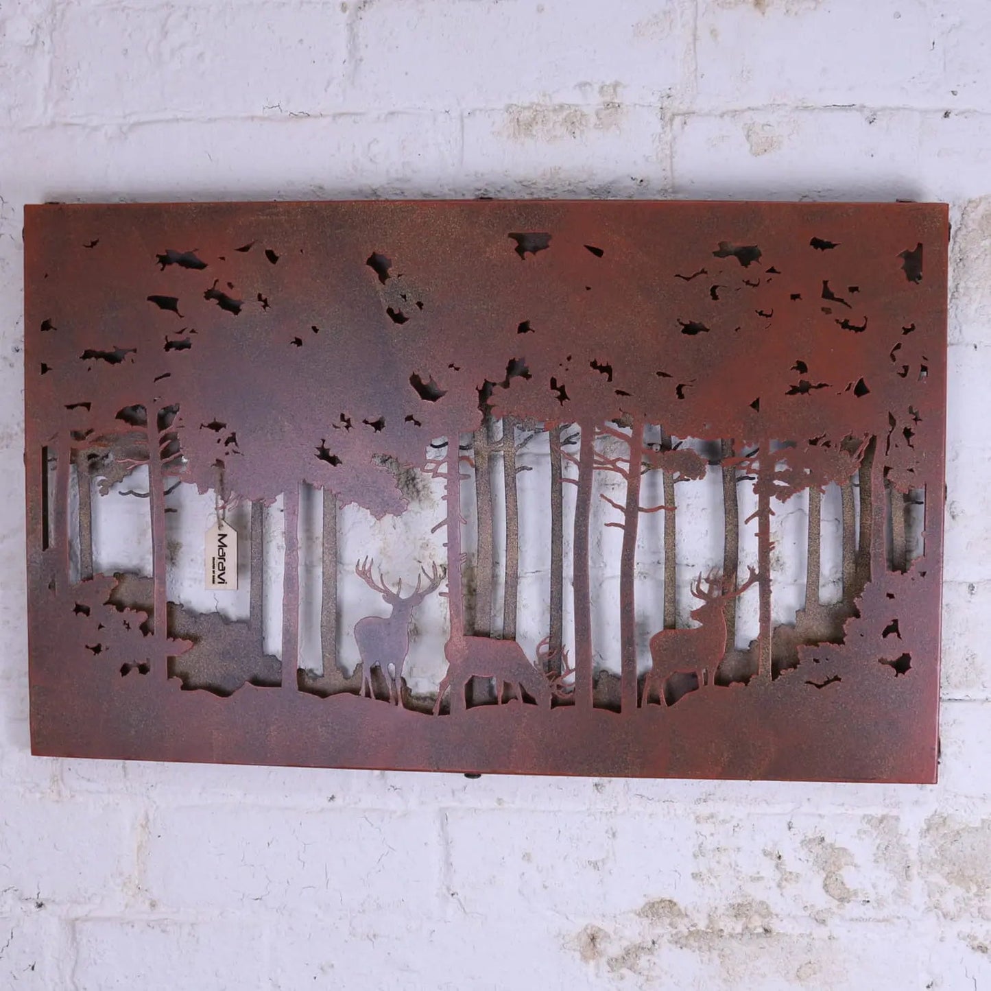 Bandipur Forest Silhouette Metal Garden Wall Art