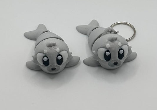 3D Printed Flexi Seal | Articulated Fidget Toy | Cute Desk Buddy | Keychain | Keyring Gift for Seal Lovers