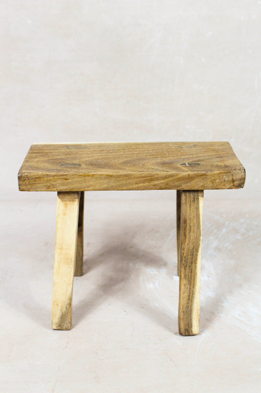 Vintage Rustic Stool Small - Elm wood - 73