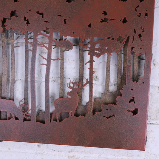 Bandipur Forest Silhouette Metal Garden Wall Art