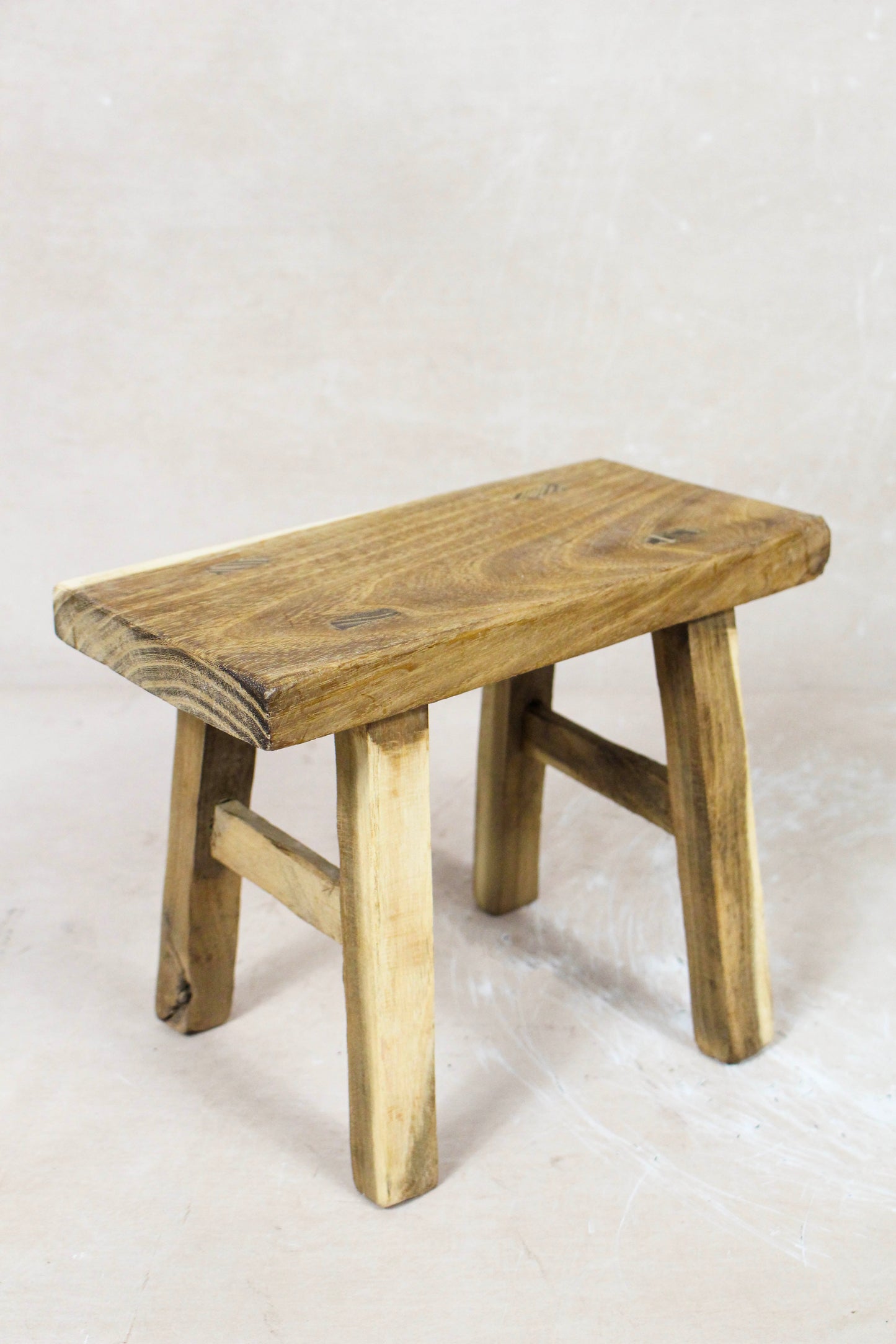 Vintage Rustic Stool Small - Elm wood - 73