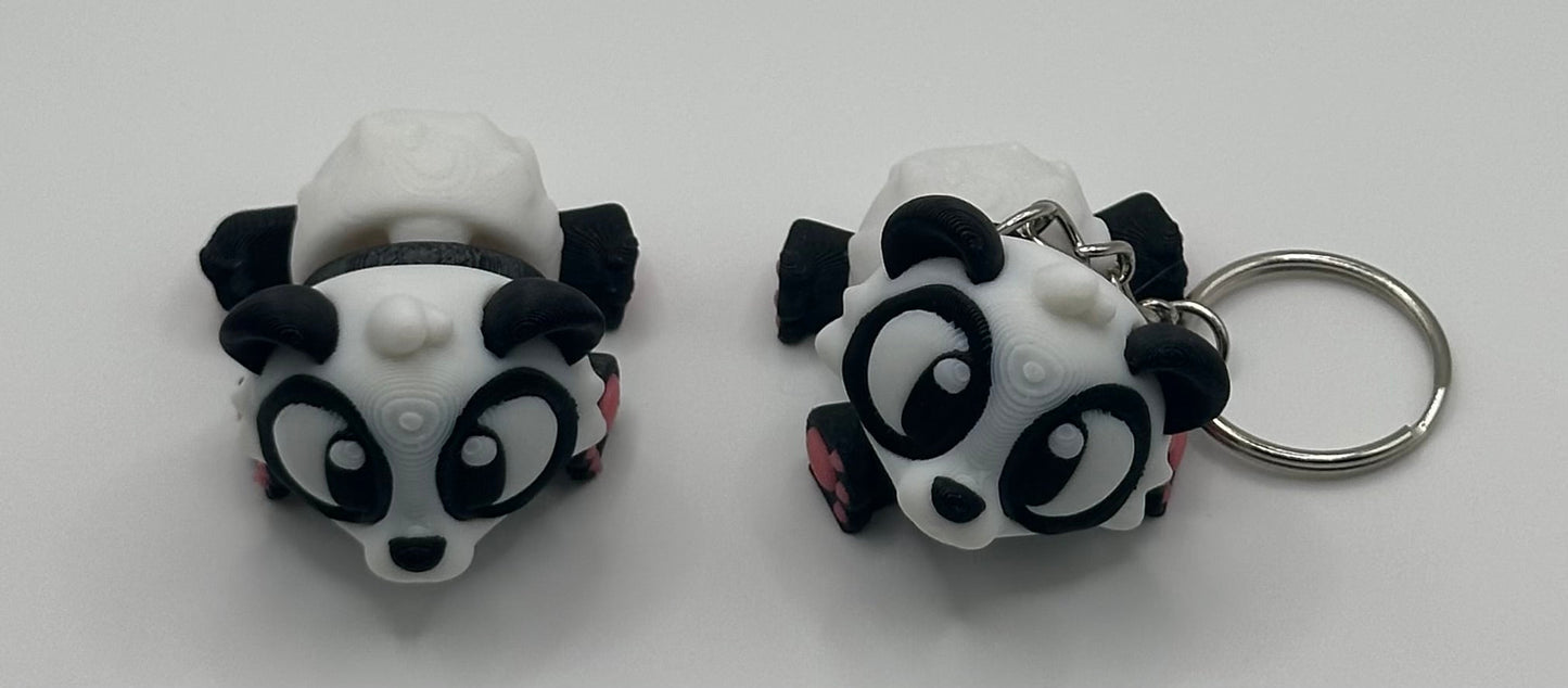 3D Printed Flexi Panda | Articulated Fidget Toy | Desk Buddy | Cute Keychain | Keyring Gift for Panda Lovers