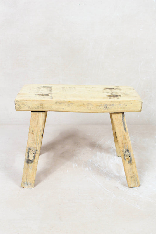 Vintage Rustic Stool Small - Elm wood - 74