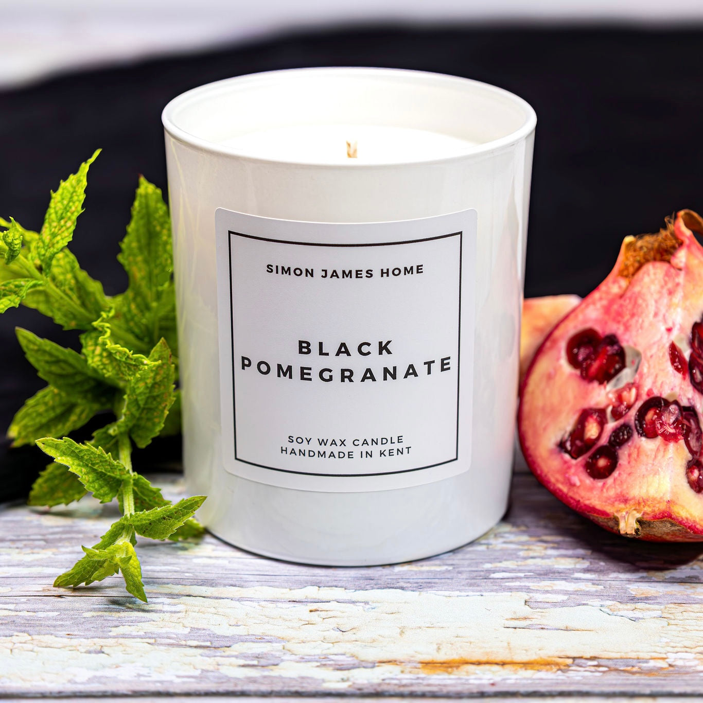 Black Pomegranate Handmade Soy Wax Candle