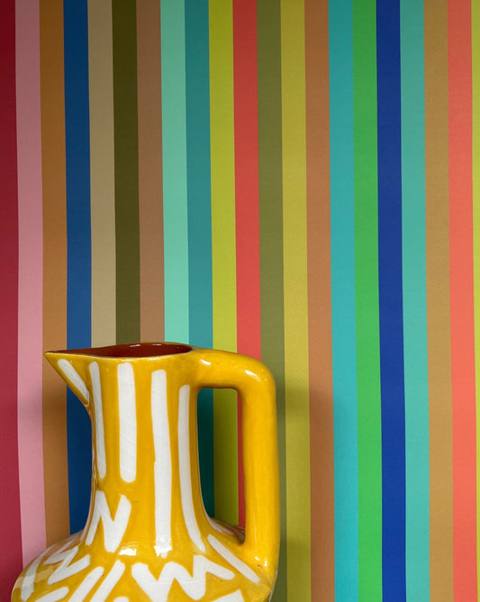 Tonal Stripe Wallpaper - Pool