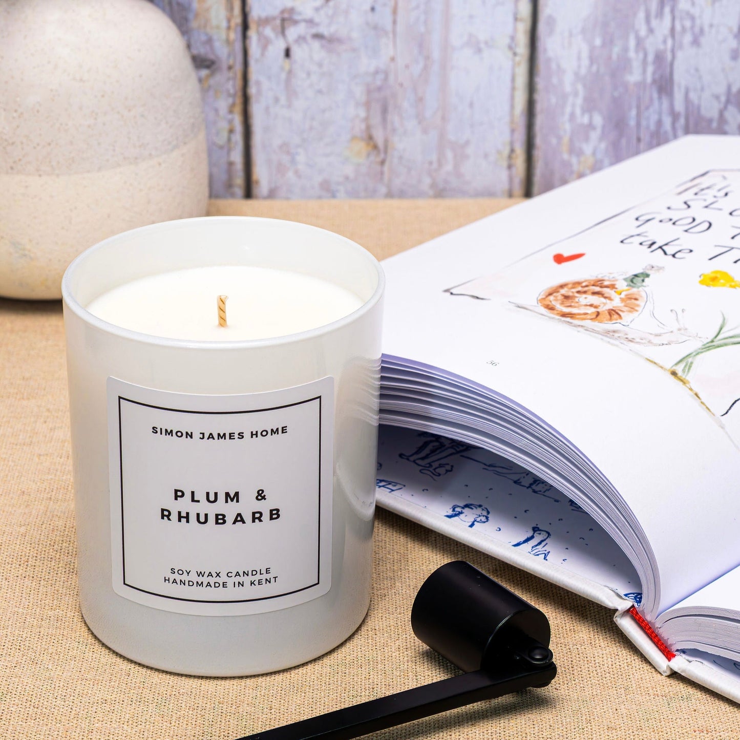 Plum & Rhubarb Handmade Soy Wax Candle