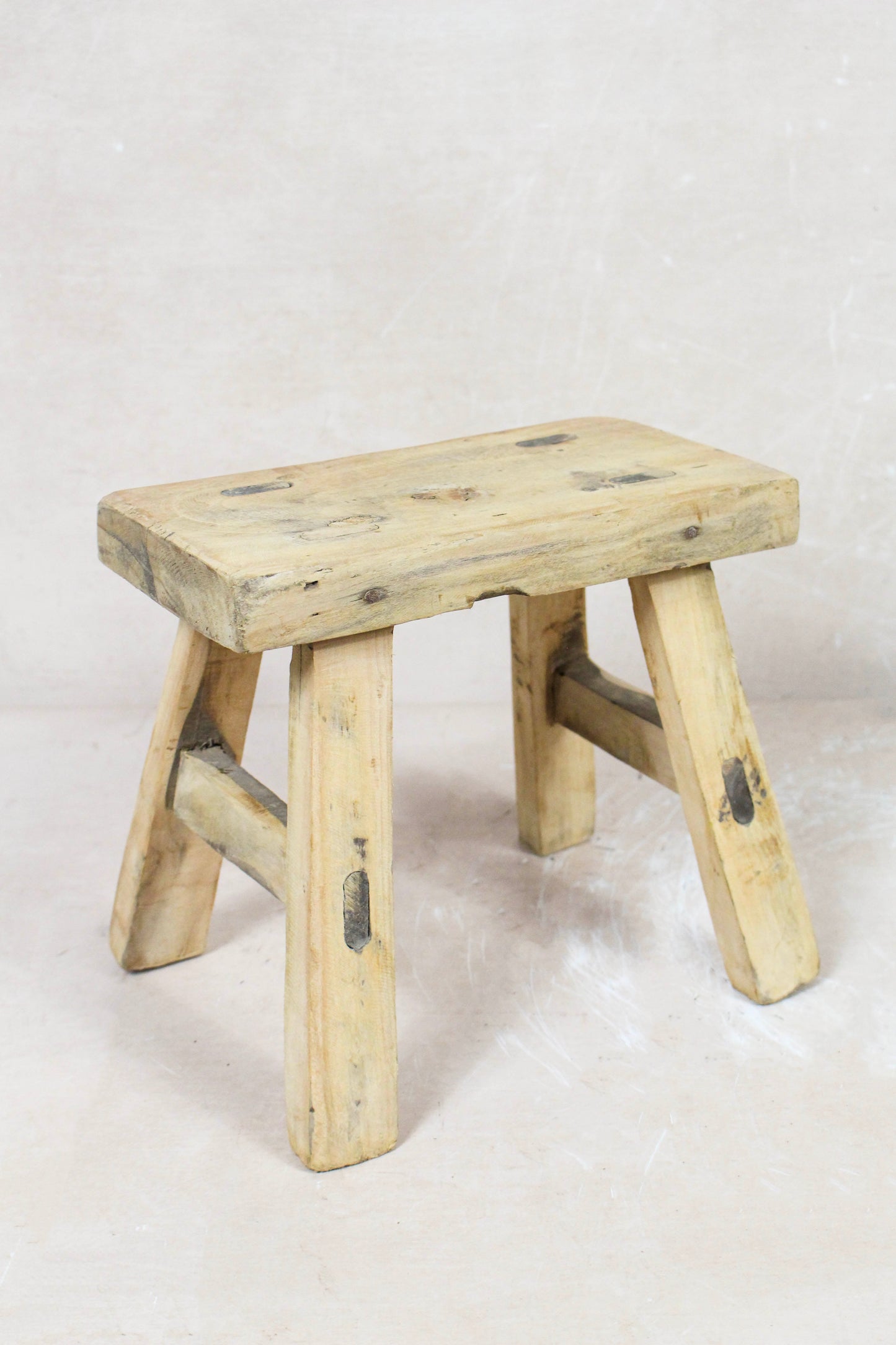 Vintage Rustic Stool Small - Elm wood - 81