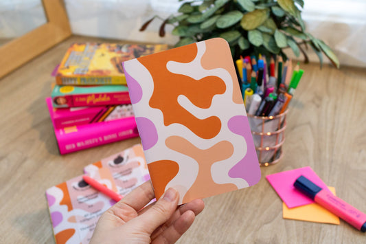 A6 Handmade Notebook with Abstract Design