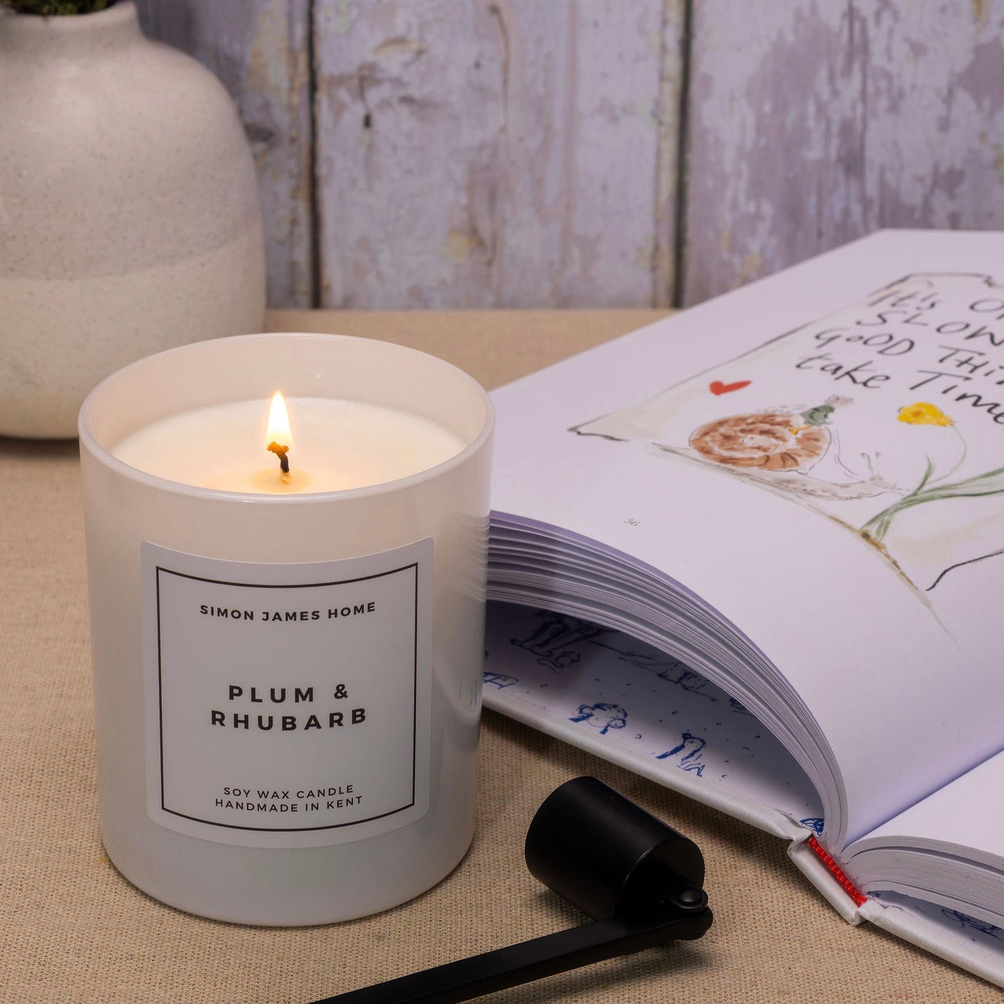 Plum & Rhubarb Handmade Soy Wax Candle