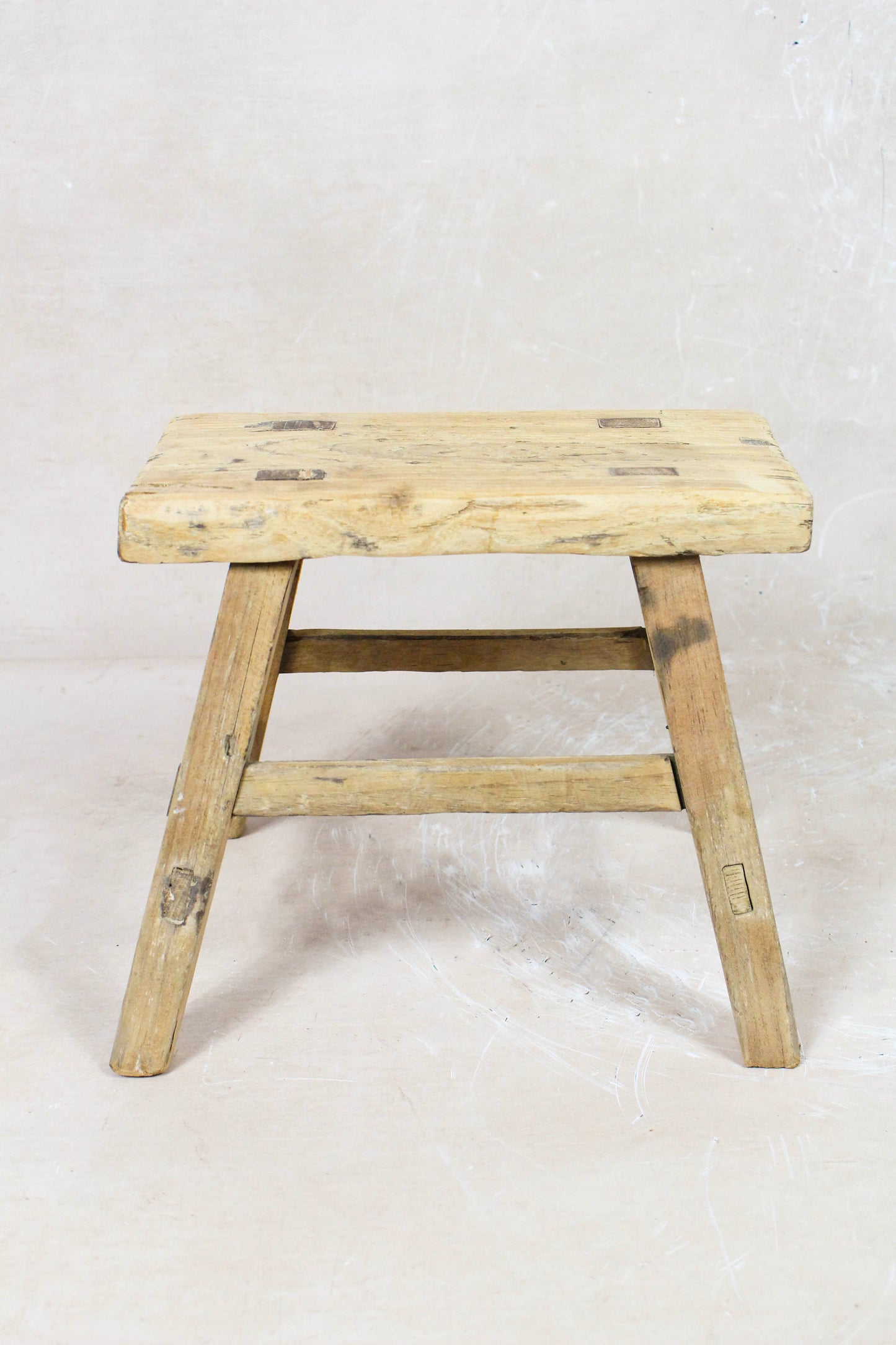Vintage Rustic Stool Small - Elm wood - 89