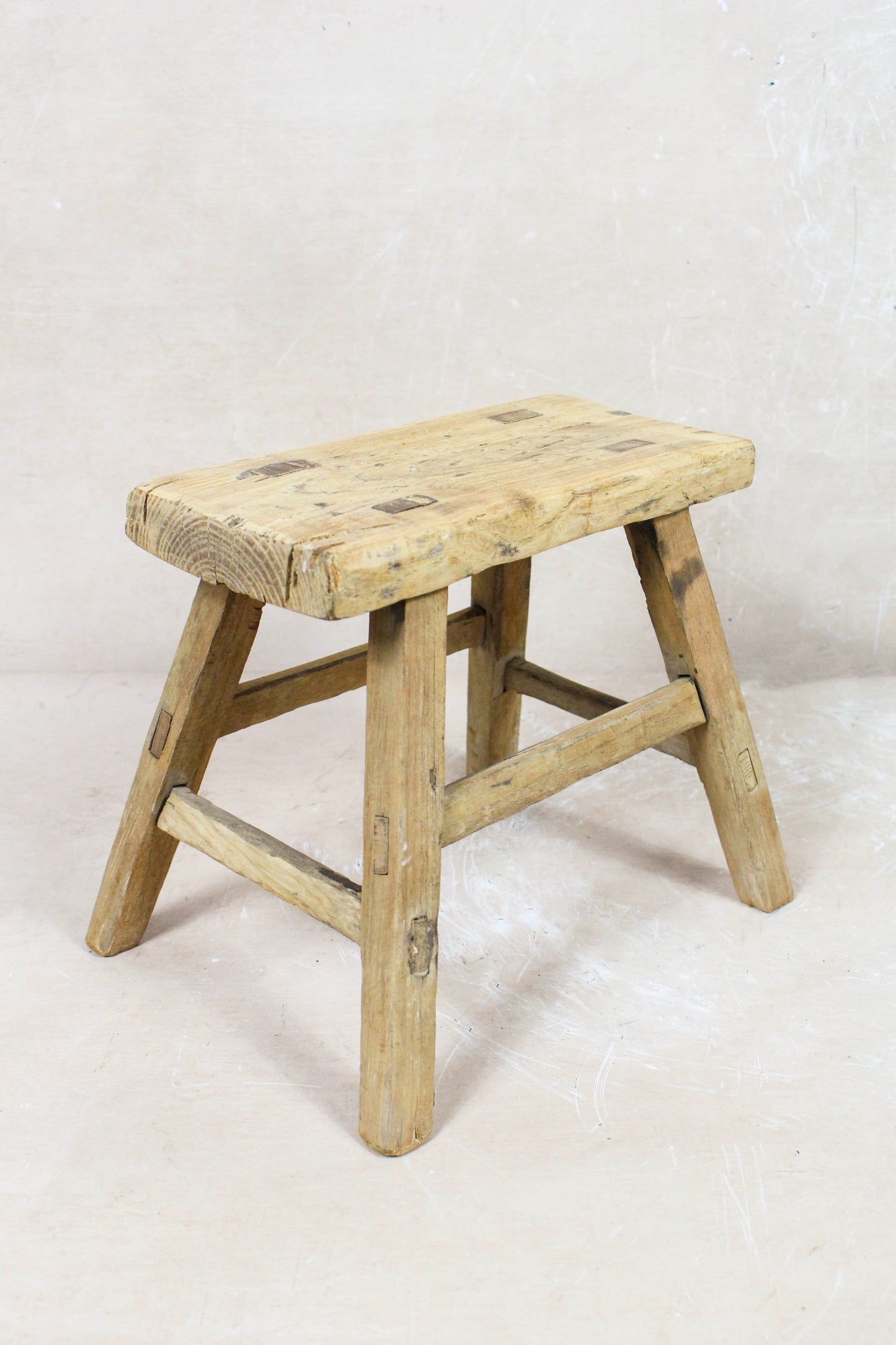 Vintage Rustic Stool Small - Elm wood - 89